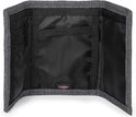 Portefeuille Eastpak gris, ouvert.