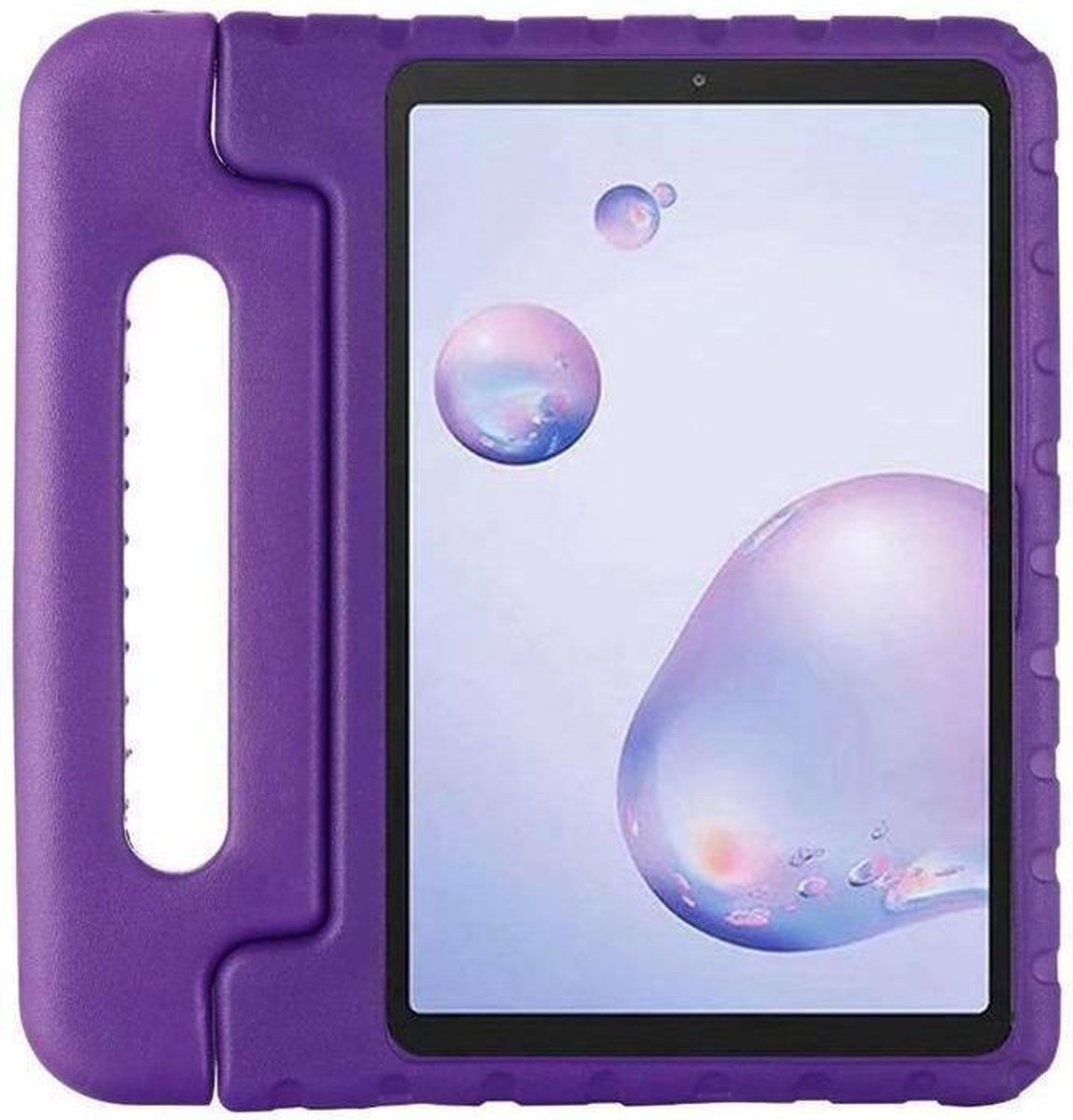 Case2go - Hoes geschikt voor Samsung Galaxy tab A 8.4 (2020) - 8.4 inch - Schokbestendige case met handvat - Eva Kids Cover - Paars
