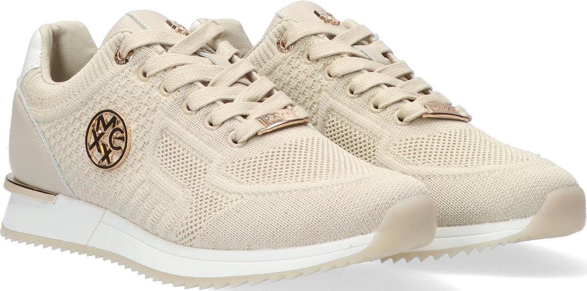 Mexx Dames Lage sneakers Gitte - Beige - Maat 38 | bol.com