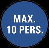 Maximaal 10 personen sticker 200 mm