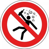 Verboden voor dronken personen sticker - ISO 7010 - P043 100 mm