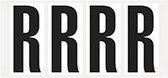 Letter stickers alfabet - 20 kaarten - zwart wit teksthoogte 95 mm Letter R