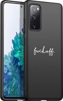 iMoshion Design voor de Samsung Galaxy S20 FE hoesje - Fuck Off - Zwart