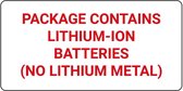 Package contains Lithium-Ion Batteries sticker 100 x 50 mm