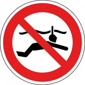 Verboden te snorkelen sticker - ISO 7010 - P050 200 mm