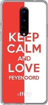 6F hoesje - geschikt voor OnePlus 8 -  Transparant TPU Case - Feyenoord - Keep calm #ffffff