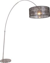 Steinhauer - Sparkled Light - booglamp met zwarte kap - staal