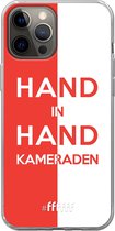 6F hoesje - geschikt voor iPhone 12 Pro Max -  Transparant TPU Case - Feyenoord - Hand in hand, kameraden #ffffff