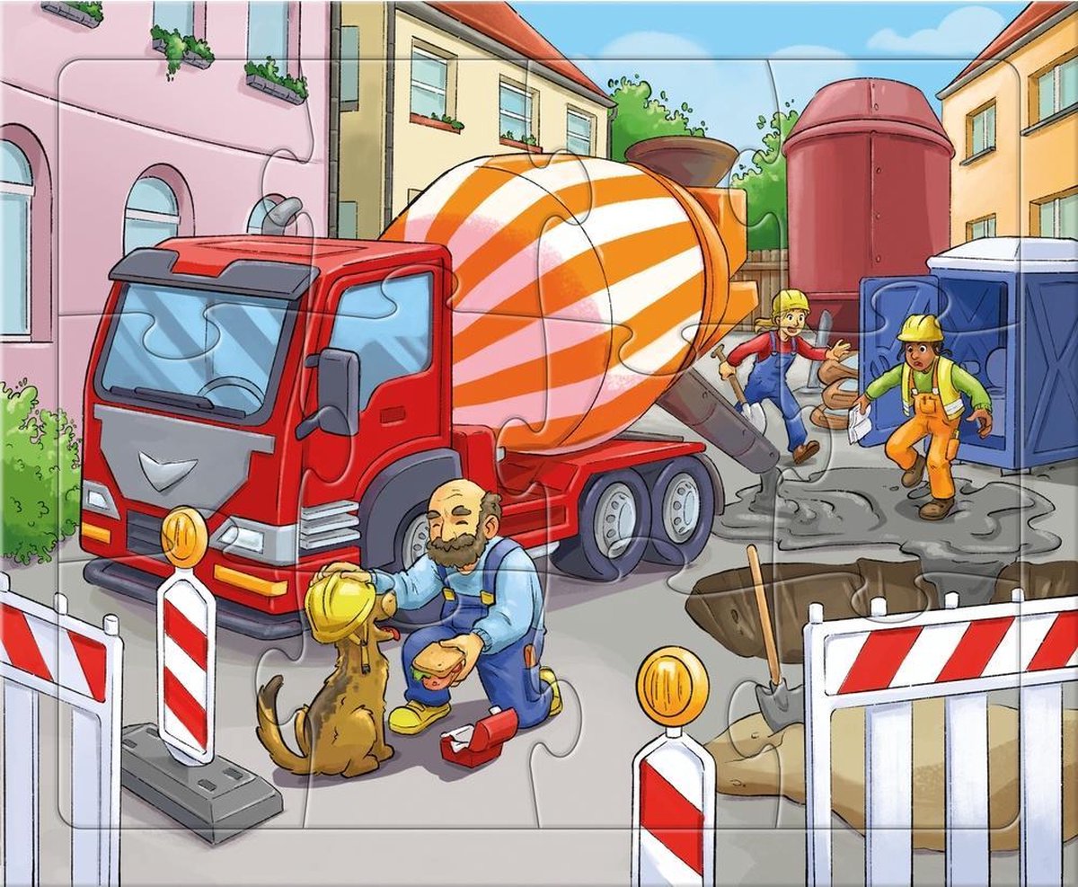 HABA Puzzels Bouwvoertuigen | bol.com