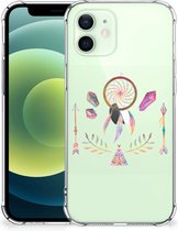 Smartphone hoesje iPhone 12 Mini Mobiel Case met transparante rand Boho Dreamcatcher