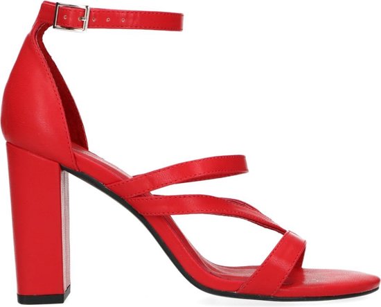 Sacha - Dames - Rode sandalen met hoge hak - Maat 39 | bol.com