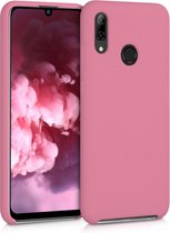 kwmobile telefoonhoesje voor Huawei P Smart (2019) - Hoesje met siliconen coating - Smartphone case in donkerroze
