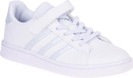 adidas Grand Court C sneakers meisjes wit/licht blauw  | bol