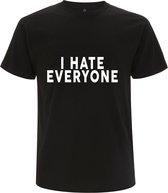 I hate everyone Heren t-shirt | ik haat iedereen | sarcasme | grappig | cadeau | Zwart