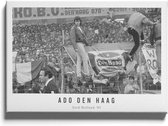 Walljar - ADO Den Haag supporters '87 - Zwart wit poster met lijst