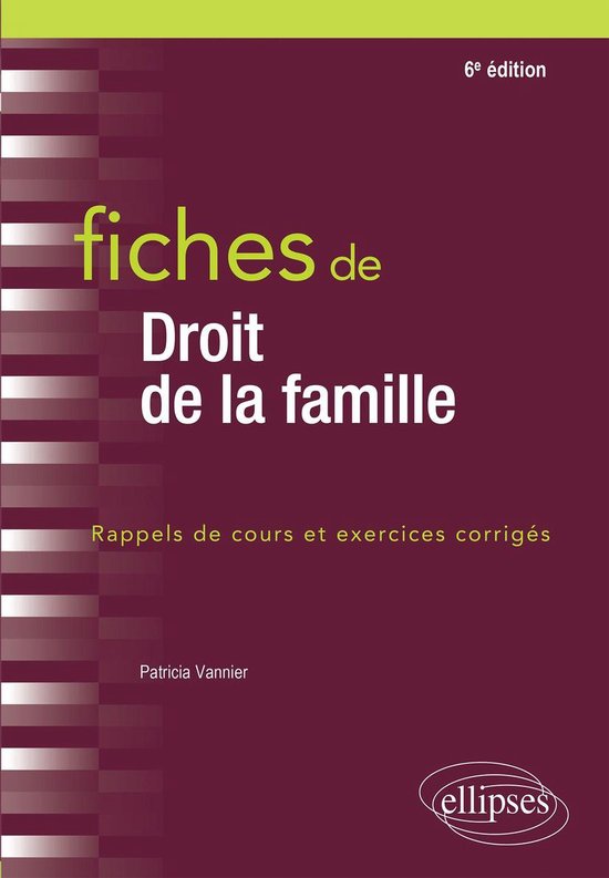 Fiches de droit de la famille - 6e édition - cover