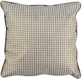 Kussen vierkant grijs/goud 45x45 cm (r-000SP37472)