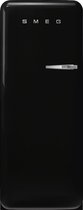 Smeg FAB28LBL5 - Kastmodel koelkast - scharnier links -  Zwart
