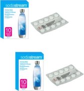 Sodastream reinigingstabletten - 2 verpakkingen a 10stuks - tabletten voor reinigen flessen SodaClub reinigen onderhoud soda stream - geschikt voor Sodastream