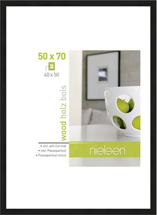 Nielsen Design Nielsen Fotolijst 8988031 Apollon Zwart 50x70 / 40x50 cm