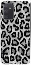 Casetastic Samsung Galaxy A52 (2021) 5G / Galaxy A52 (2021) 4G Hoesje - Softcover Hoesje met Design - Grey Leopard Print