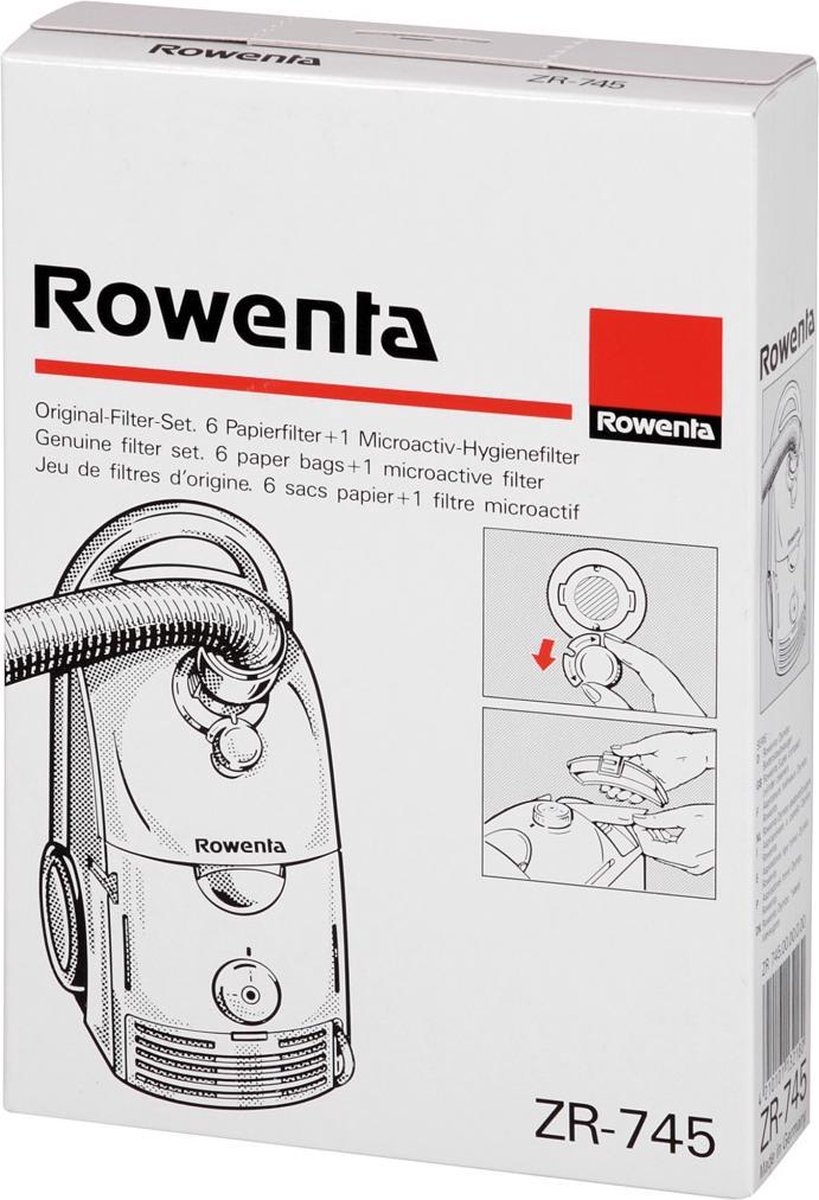 Rowenta Dymbo vacuum cleaner 6 bags with 1 microfilter ZR745