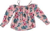 Retour soepele roze off shoulder blouse - Maat 128