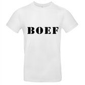 Boef heren t-shirt | crimineel | thug life | cadeau | wit