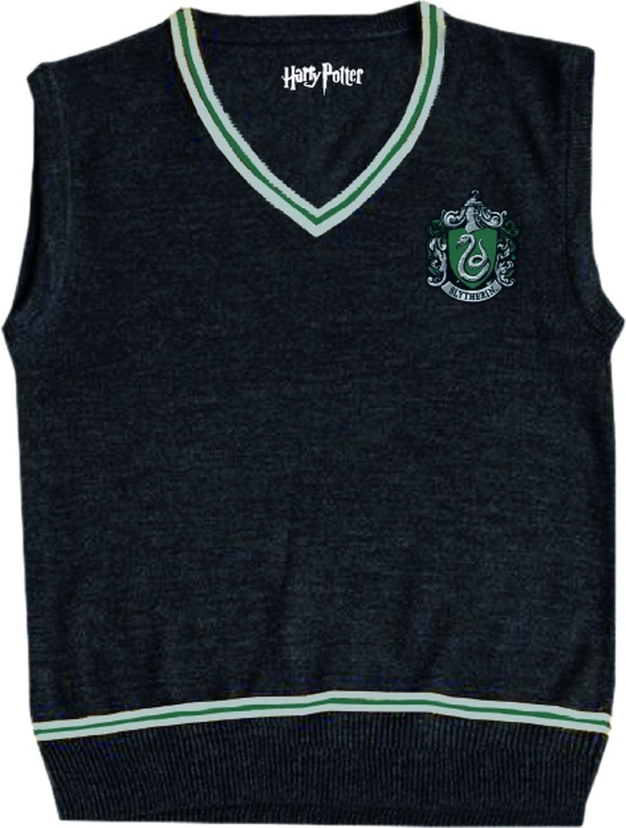 Harry Potter - Slytherin Heren mouwloze zwarte sweater - XXS
