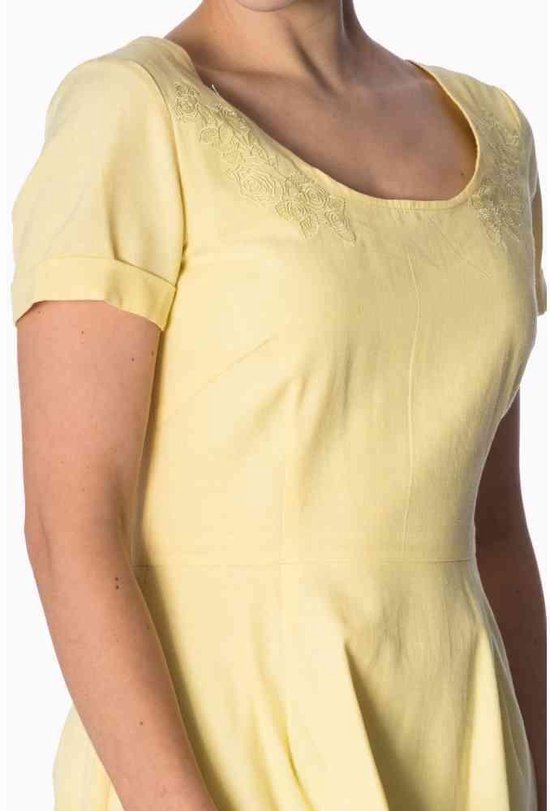 Robe courte Dancing Days -3XL- FLORAL DAYS X BACK STRAP Jaune