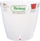 RIVIERA Eva Nieuwe ronde plastic pot - Ø 46 cm - 49 L - Wit