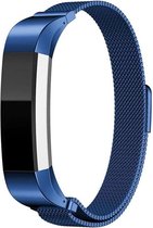 Shop4 - Fitbit Alta HR Bandje - Metaal Blauw