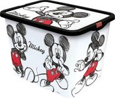 Opbergbox Stor Mickey Mouse 23 litres Wit/ noir