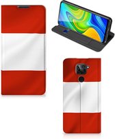 Hoesje Xiaomi Redmi Note 9 Telefoonhoesje met Naam Oostenrijkse Vlag