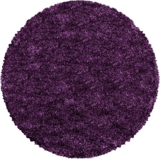 Tapis Himalaya Pearl Soft Round Shaggy Long Pile Violet / Lilas - 200 CM ROND
