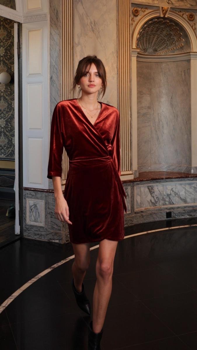 Sissy-Boy - Rode velvet wrap jurk | bol.com