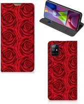 Mobiel Bookcase Geschikt voor Samsung Galaxy M51 Smart Cover Red Roses