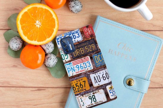 Étui pour téléphone portable Motorola Moto G9 Plus Wallet Case Number Plates