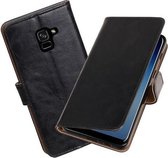 BestCases - Samsung Galaxy A8 Plus 2018 - A730F Pull-Up booktype hoesje zwart