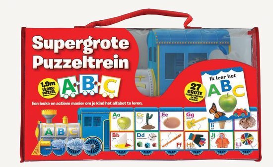 Cover van het boek 'Supergrote puzzeltrein / Ik leer het ABC' van  Onbekend