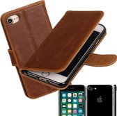 MP Case bruin vintage look hoesje voor Apple iPhone 7 / 8 book case