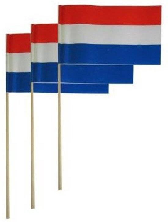 PartyXplosion - Vlaggetjes - Nederlandse vlag - Papier - 50st. | bol.com