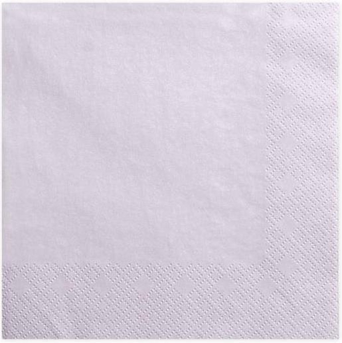 """Servetten, drie laags, licht lavender, 33x33cm (1 zakje met 20 stuks)"""