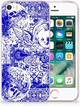 iPhone SE | 5S Uniek TPU Hoesje Angel Skull Blue