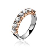 ZINZI zilveren ring rosé verguld wit ZIR1000D