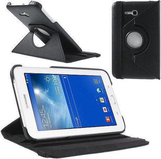 as Reciteren Inleg Samsung Galaxy Tab 3 7.0 Lite T110 T111 360 draaibare hoes zwart | bol.com
