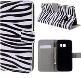 Zebra agenda wallet hoesje Samsung Galaxy S7