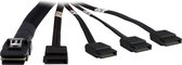 Inter-Tech 88885237 SATA-kabel 0,65 m Zwart