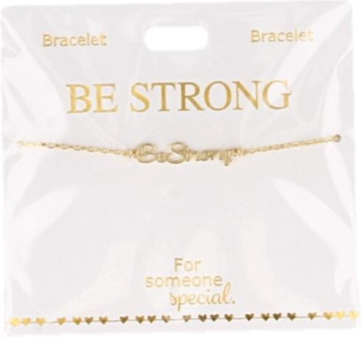Armband Be strong go, gold plated | bol