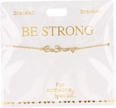 Armband Be strong go, gold plated